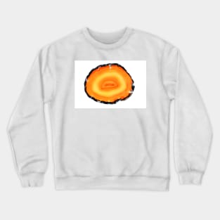 Orange agate slice mineral background Crewneck Sweatshirt